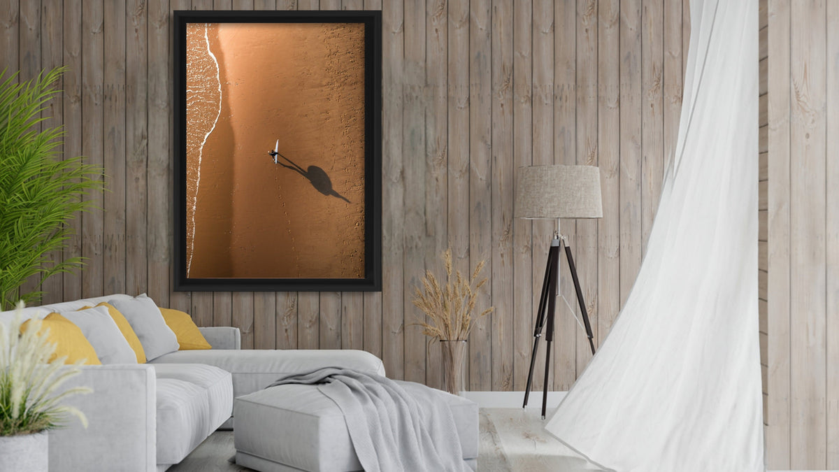 The Shadow Surfer – Tirage encadré, photographie d'Edouard Salmon