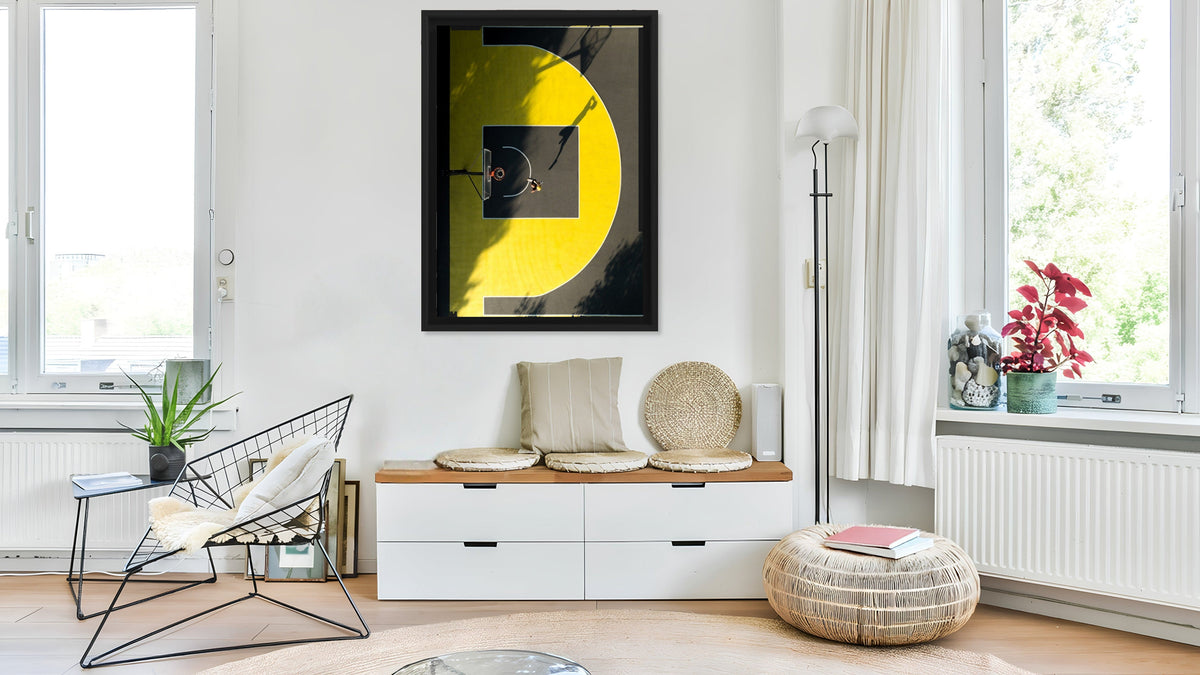 The Yellow Dunk – Tirage encadré, photographie d'Edouard Salmon